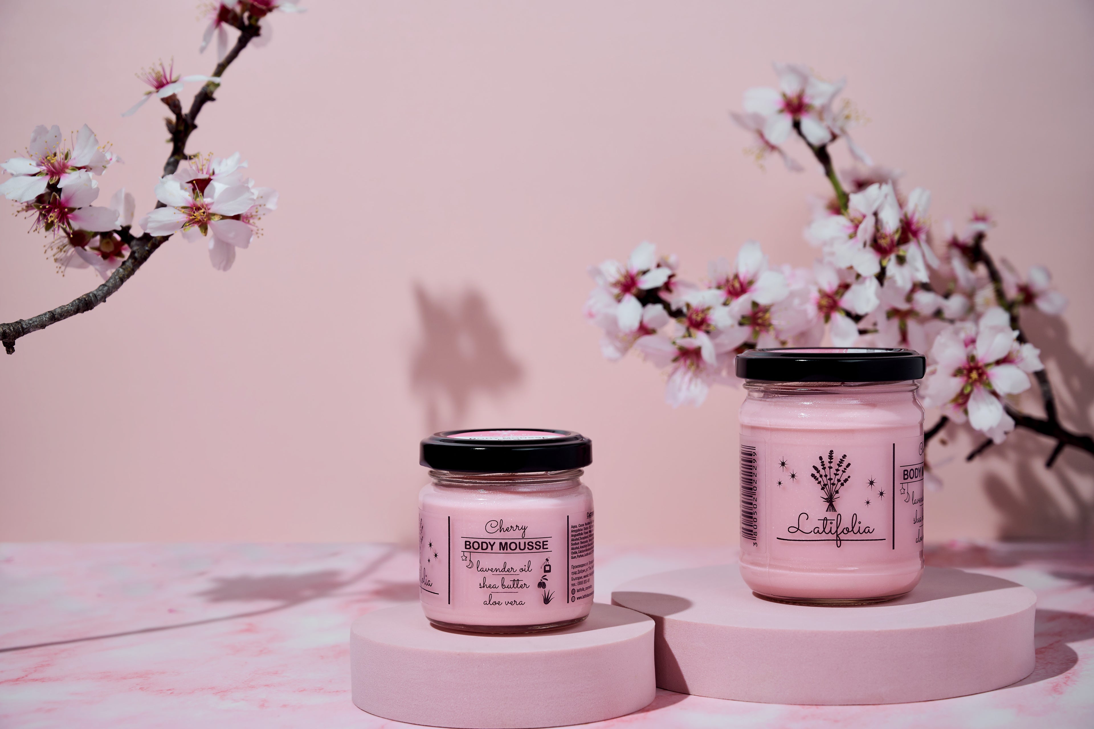 Gift Box "Cherry and Rose" - 3 products + cosmetic bag