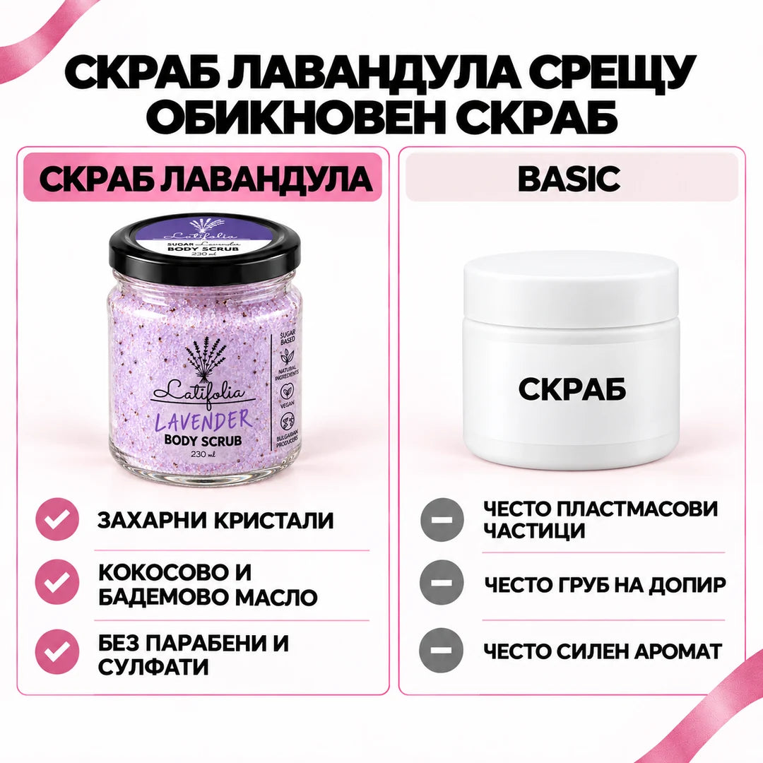 Скраб Лавандула срещу обикновен скраб