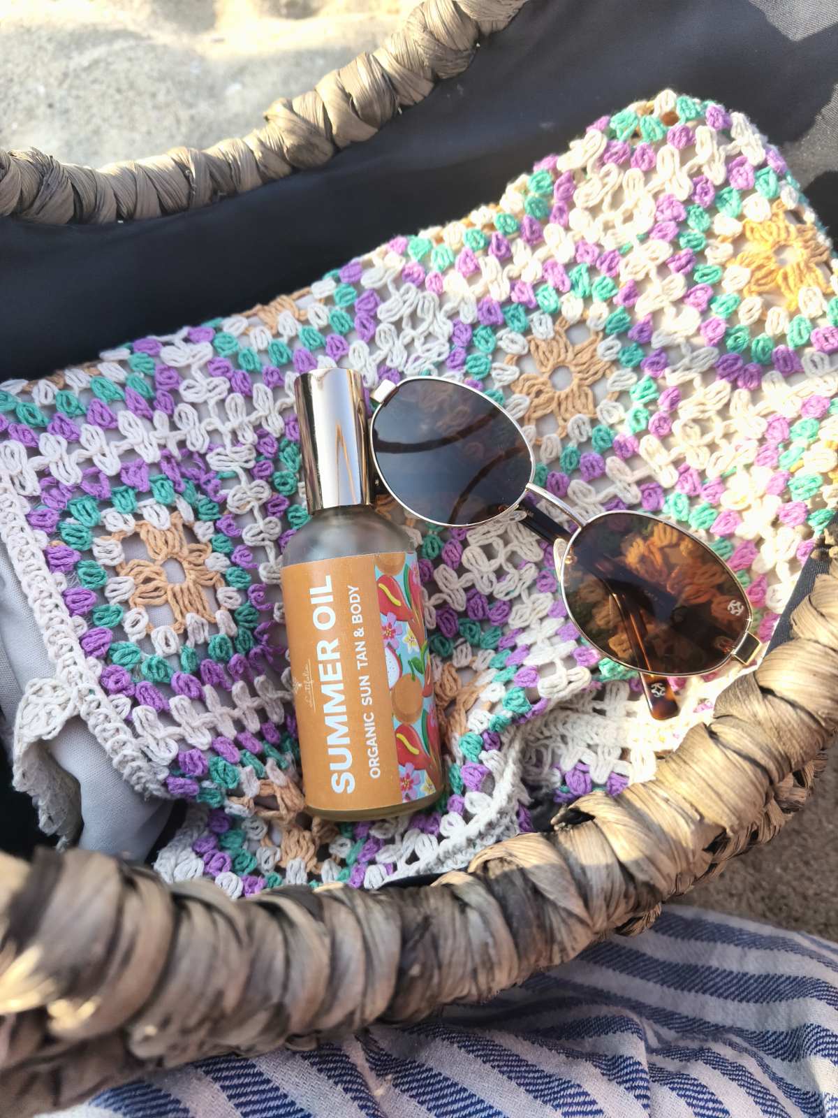 Summer Oil в плажна чанта, реална снимка от клиент