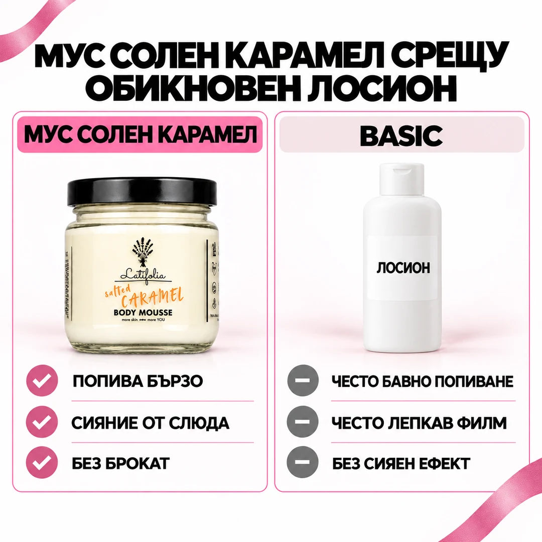 Мус Солен карамел срещу обикновен лосион